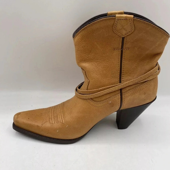 Twisted X Western Leather Cowboy Boots Booties Womens Size 7 - Picture 7 of 11